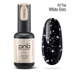 PNB UV/LED Art Top - White Dots No Wipe без липкого слоя, 8 мл