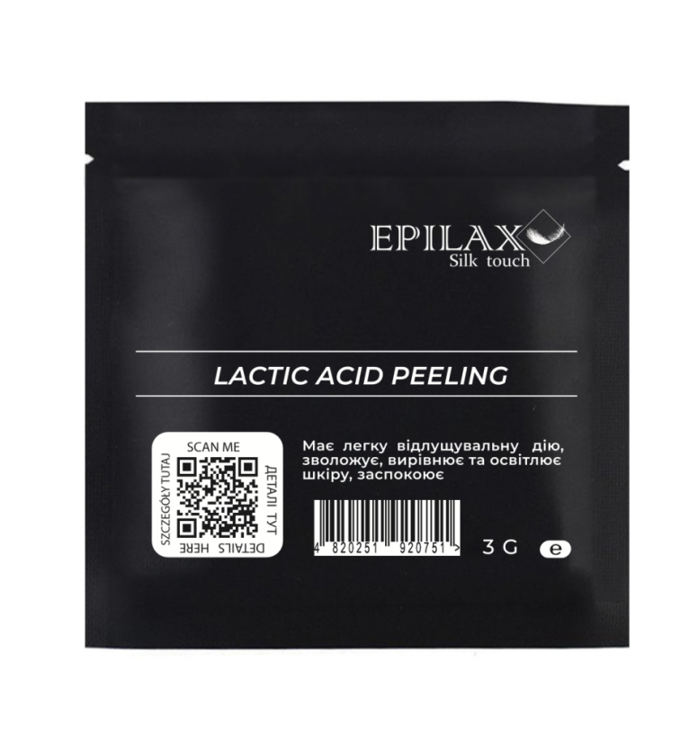 Epilax Silk Touch peeling s kyselinou mléčnou 50%, 3 ml