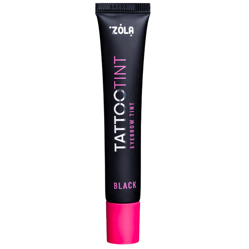 ZOLA TATTOO TINT краска для бровей и ресниц - черная (black), 15 мл