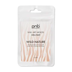 PNB Силиконовые 3D молды Wild Nature Nail Art Molds - Zebra Motif, 12 шт
