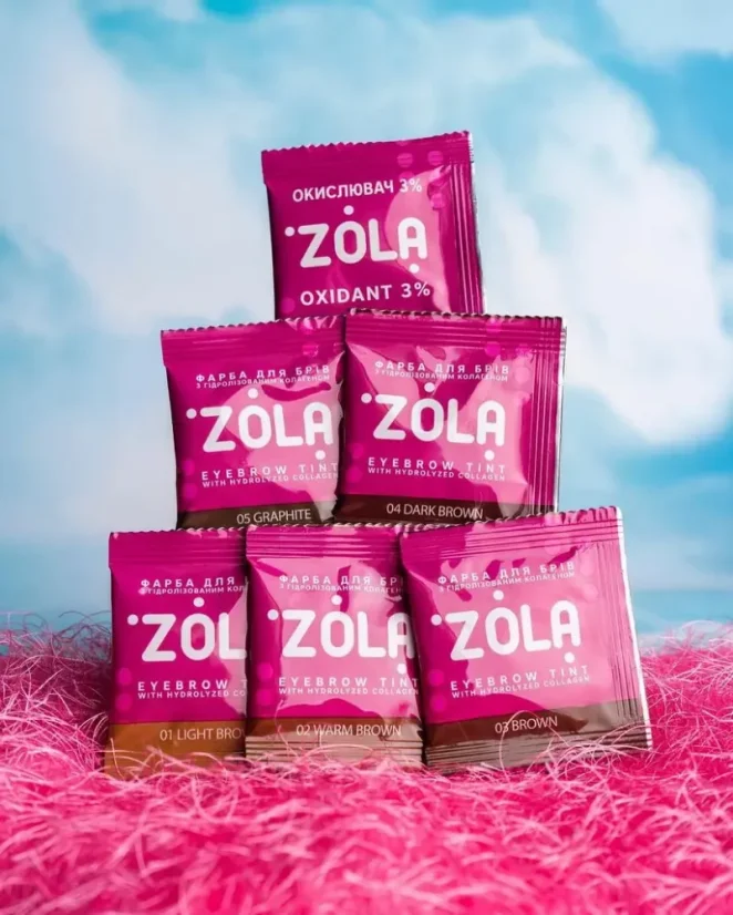 Zola Краска для бровей с окислителем 3% - 05 Graphite (графитовый), 5 мл