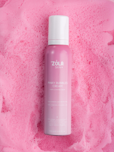 ZOLA SKIN Foam Cleansing Cream Pinky Bubbles – 3v1 čisticí krémová pěna, 150 ml
