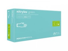Mercator Nitrylex Green nepudrované nitrilové rukavice - S, 100 ks