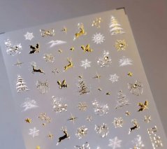 Vodní nálepky na nehty 5D Christmas TL-257