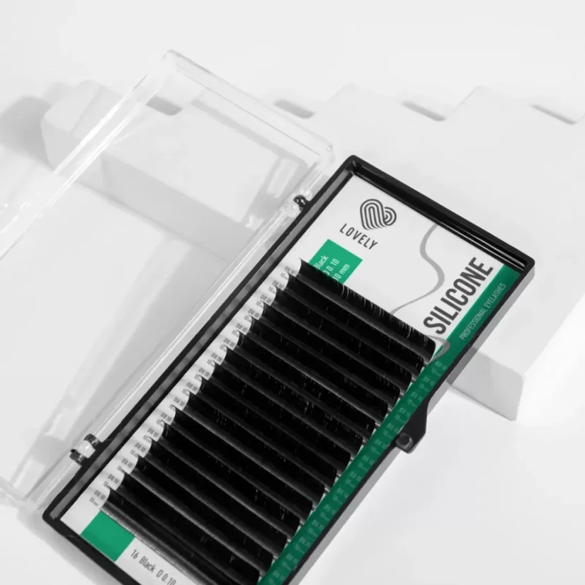 LOVELY umělé řasy “Silicone” Mix M 0.10 8-15 mm (16 řádků)