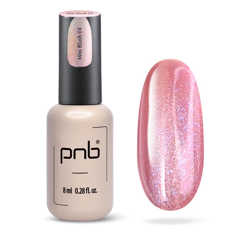 PNB Magnetický gel lak na nehty Glamour Cat - 04 Miss Blush, 8 ml