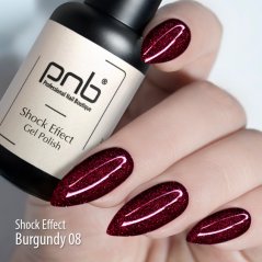 PNB Reflexní gel lak na nehty - 08 Burgundy, 8ml