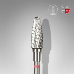 STALEKS Tvrdokovová fréza "kukuřice" Ø 5 mm, červená - FT90R050/13