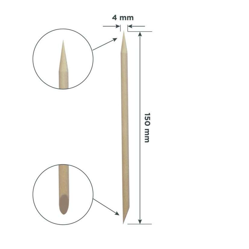 STALEKS EXPERT Pomerančové dřívka na manikuru 150 mm DOS-10/100, 100 ks