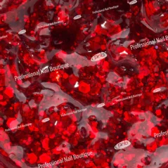 PNB UV/LED Galaxy gel na nehty - 04 Red, 5 ml