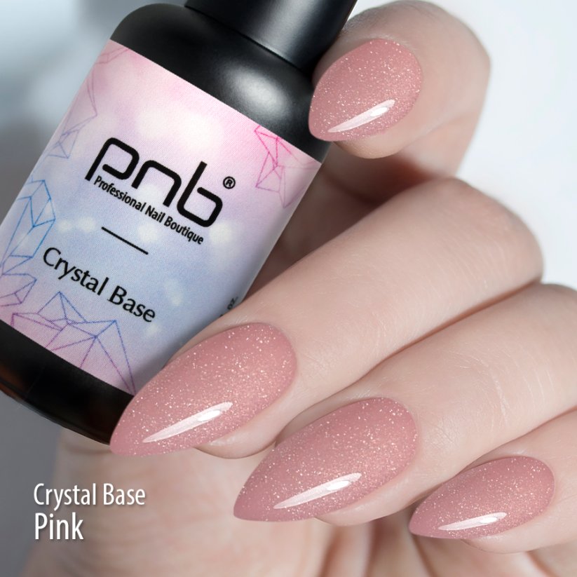 PNB UV/LED Crystal Base Reflexní kamuflaźní báze - Pink, 8 ml