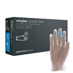 Mercator Vinylex powder free nepudrované vinylové rukavice M, 100 ks