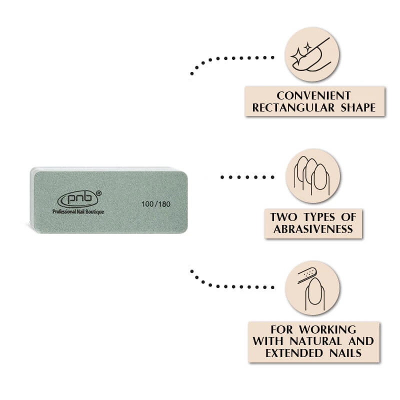 PNB Lešticí blok na nehty MINI - 100/180, 1 ks