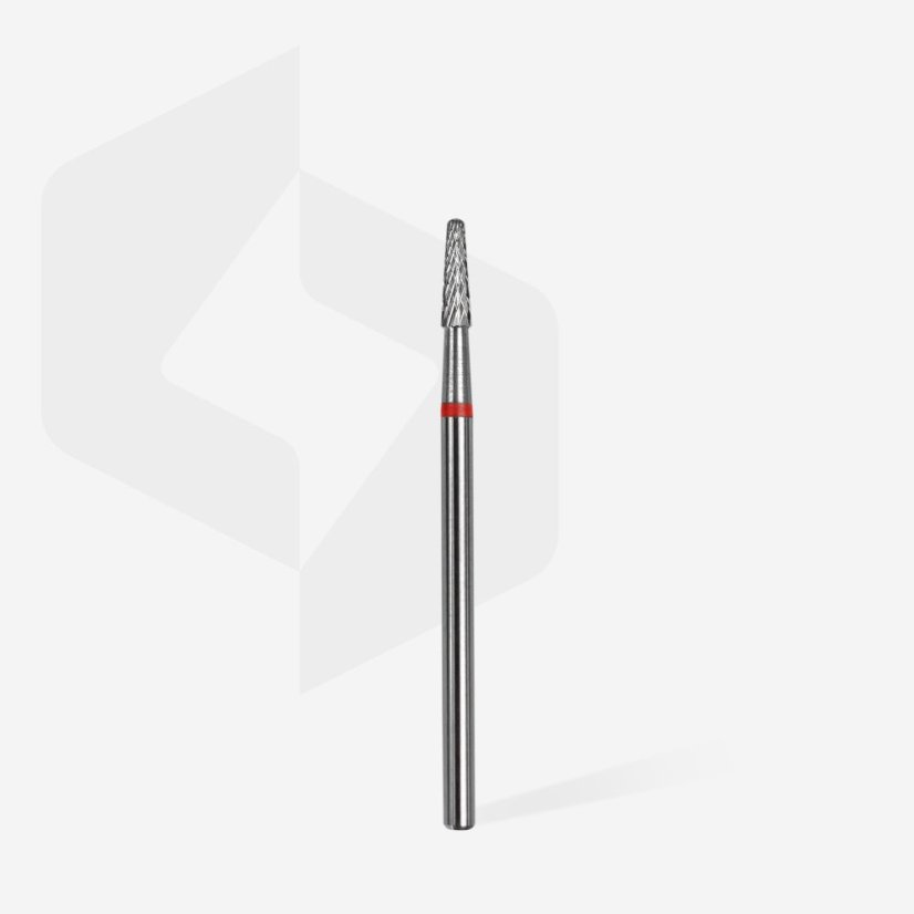 STALEKS Tvrdokovová fréza "kužel" Ø 2,3 mm, červená - FT71R023/8