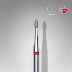 STALEKS Алмазная фреза "Капля" - красная FA50R016/3.4, 1,6 mm