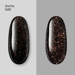 PNB UV/LED Shock Топ No Wipe без липкого слоя - Gold, 8 мл