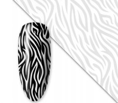Přenosová zdobicí fólie na nehty nr. 10 - zebra, 100 cm.