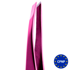 ZOLA Пинцет скошенный профессиональный для бровей - PINK