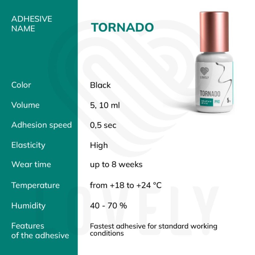LOVELY lepidlo na řasy - Tornado, 5 ml