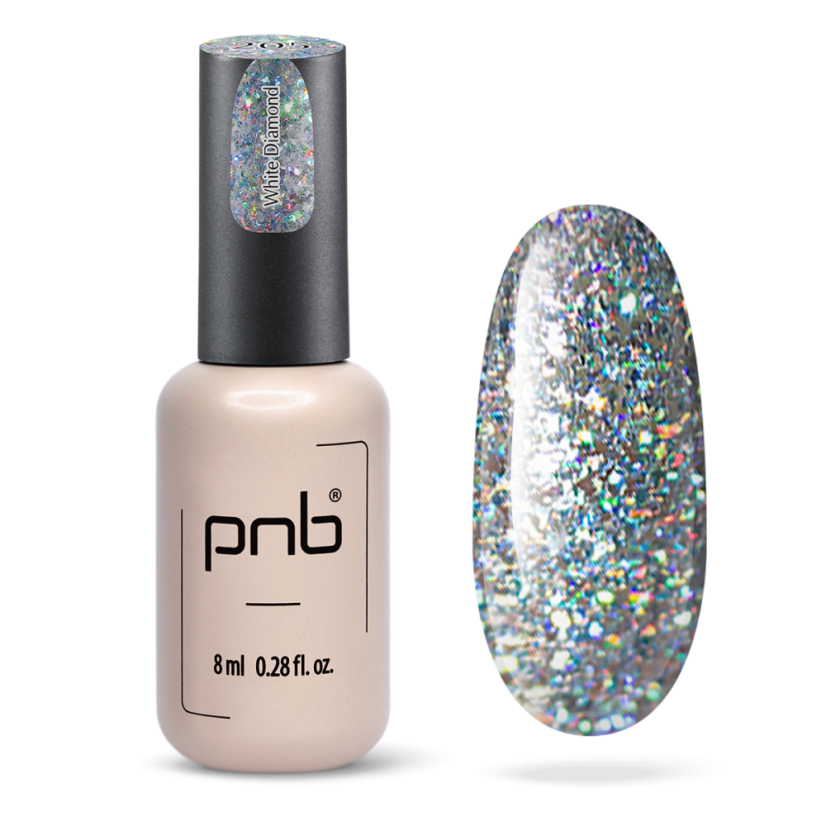 PNB Gel lak na nehty - 205 White Diamond, 8ml