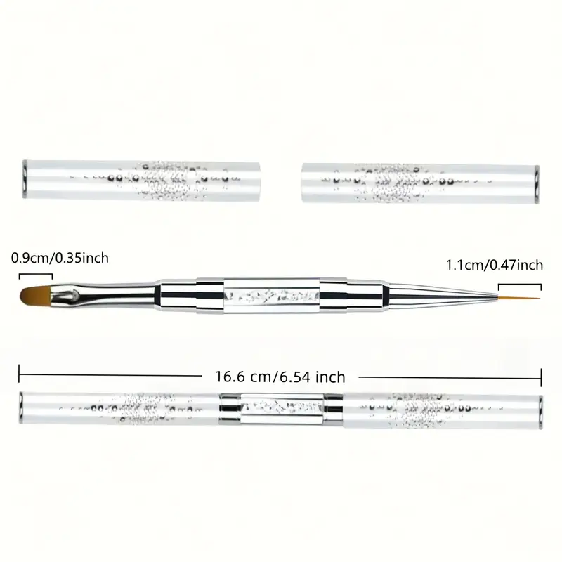 Oboustranný štětec na nail art a gel 2v1