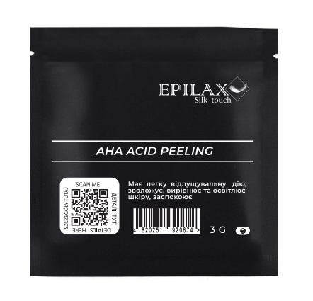 Epilax Silk Touch гель-пилинг с AHA кислотами 10%, 3 ml