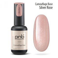 PNB Premium sada Kamuflaźní báze Cover Nude 8ml + Silver Rose 8 ml + Express Top Ultra Gloss 8 ml