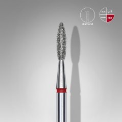STALEKS Алмазная фреза "Пламя" - красная FA10R021/8, 2,1 mm