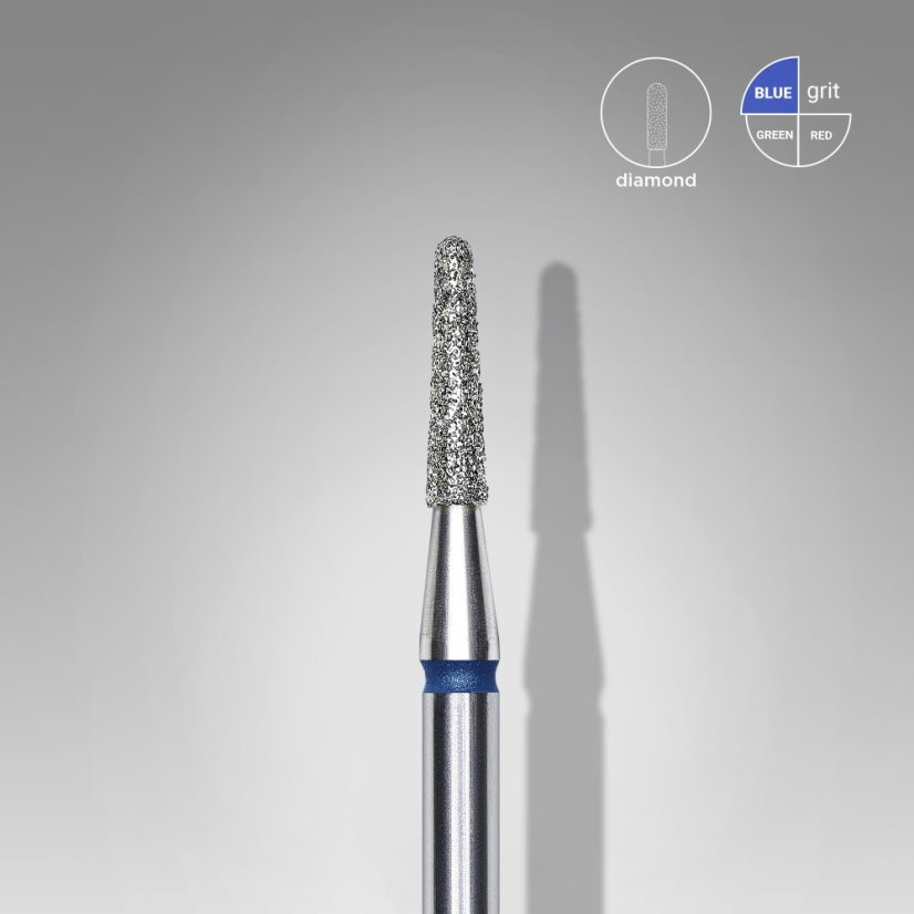 STALEKS Diamantová fréza "Špička" - modrá FA70B018/8, 1,8 mm