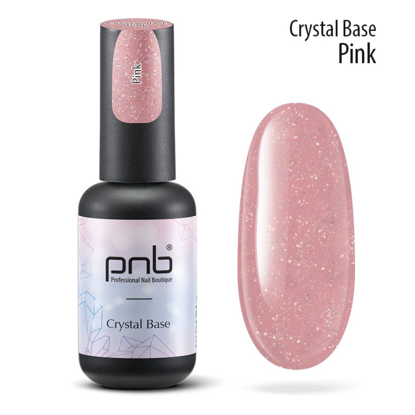 PNB UV/LED Crystal Base Камуфлирующая светоотражающая база - Pink, 8мл