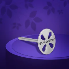 STALEKS EXPERT Диск для педикюра из нержавеющей стали 25 мм (удлинённая ножка) - PDLset-25 (L)