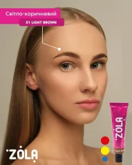 Zola Barva na obočí s oxidantem 3% - 01 Světle hnědá, 5 ml