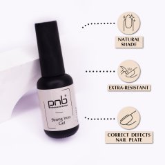 PNB Моделирующий гель и база Strong Iron Gel - Milk Shake, 8мл