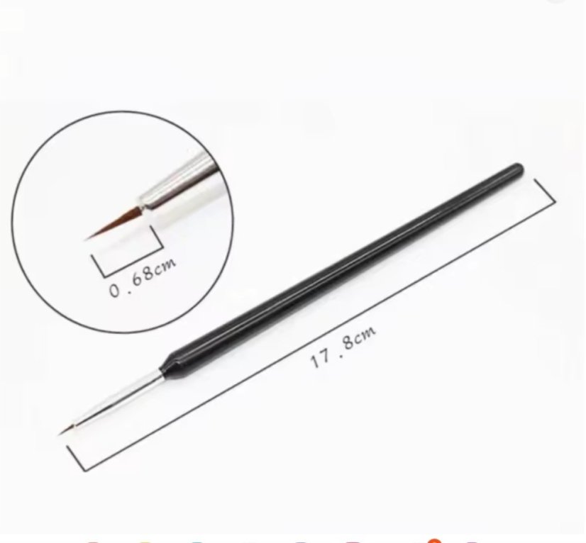 Štětec na zdobení nehtů - 7 mm, 1 ks