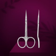 Ножницы профессиональные с крючком для кутикулы Staleks Pro Exclusive 21 Type 1 (magnolia)