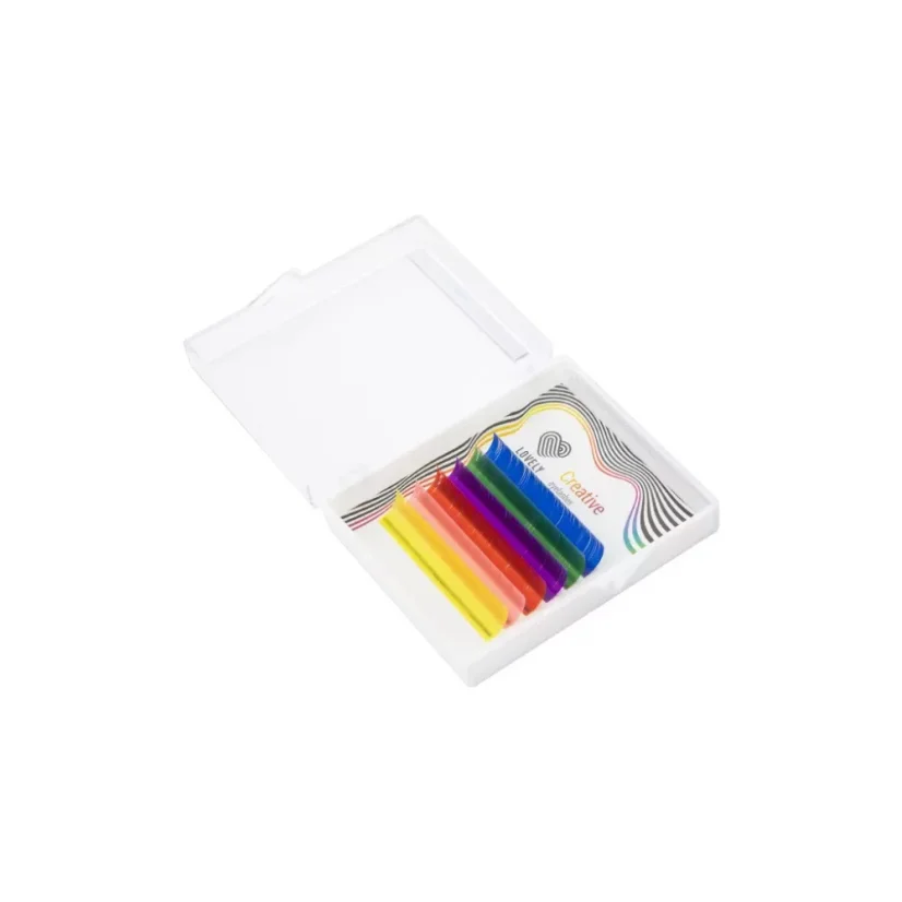LOVELY umělé řasy "Creative Multicolor” D 0.07 13 mm (6 řádků)