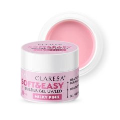 CLARESA Моделирующий гель для ногтей Soft&Easy gel - Milky pink, 45гр