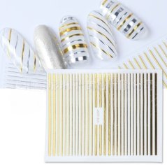 Гибкая лента для дизайна ногтей Full Beauty 3D STZ-G007 - золото, 1шт