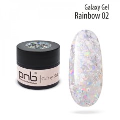 PNB UV/LED Galaxy гель - 02 Rainbow, 5 мл