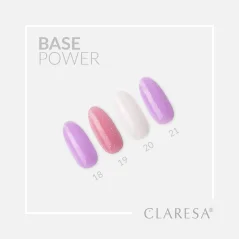 CLARESA UV/LED Power Base 20 — камуфлирующая база (молочная с хлопьями фольги), 5 мл