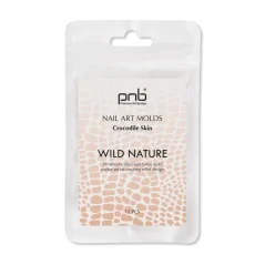 PNB Силиконовые 3D молды Wild Nature Nail Art Molds - Crocodile Skin, 12 шт