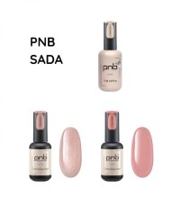 PNB Premium sada Kamuflaźní báze Cover Nude 8ml + Silver Rose 8 ml + Express Top Ultra Gloss 8 ml