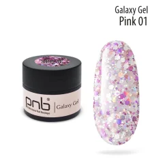 PNB UV/LED Galaxy гель для дизайна ногтей - 01 Pink, 5 мл