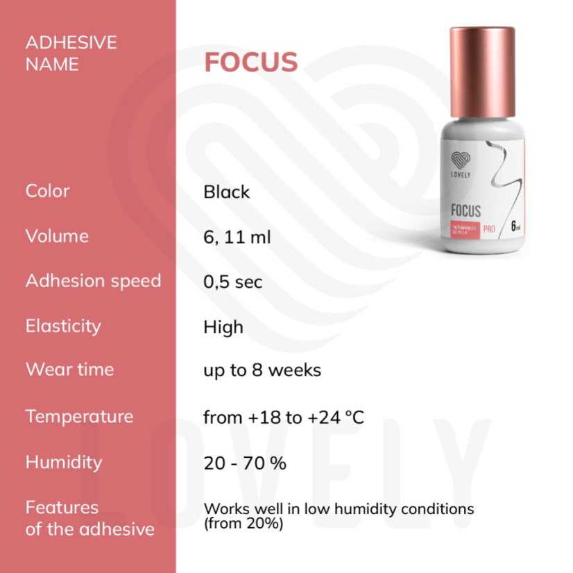 LOVELY lepidlo na řasy - Focus, 6 ml