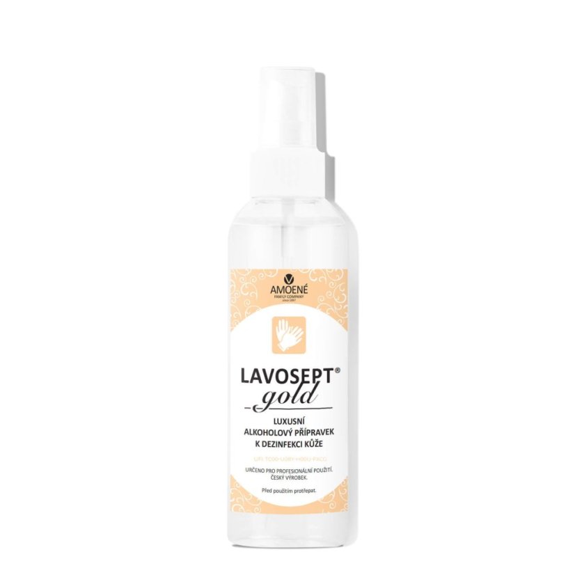 Lavosept® GOLD roztok na kůži, vůně višeň se zlatými třpytkami, 200 ml