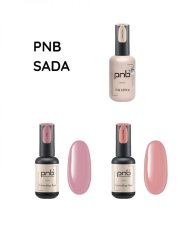 PNB Premium sada Kamuflaźní báze Cover Nude 8ml + Pink 8 ml + Express Top Ultra Gloss 8 ml