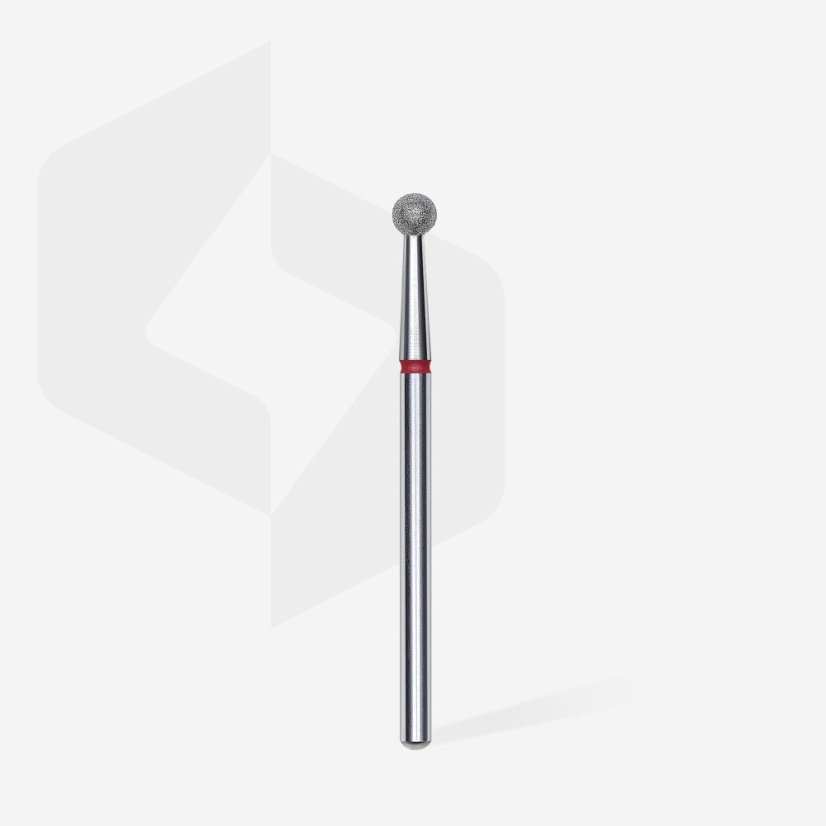 STALEKS Diamantová fréza "Kulička" - červená FA01R035, 3.5 mm