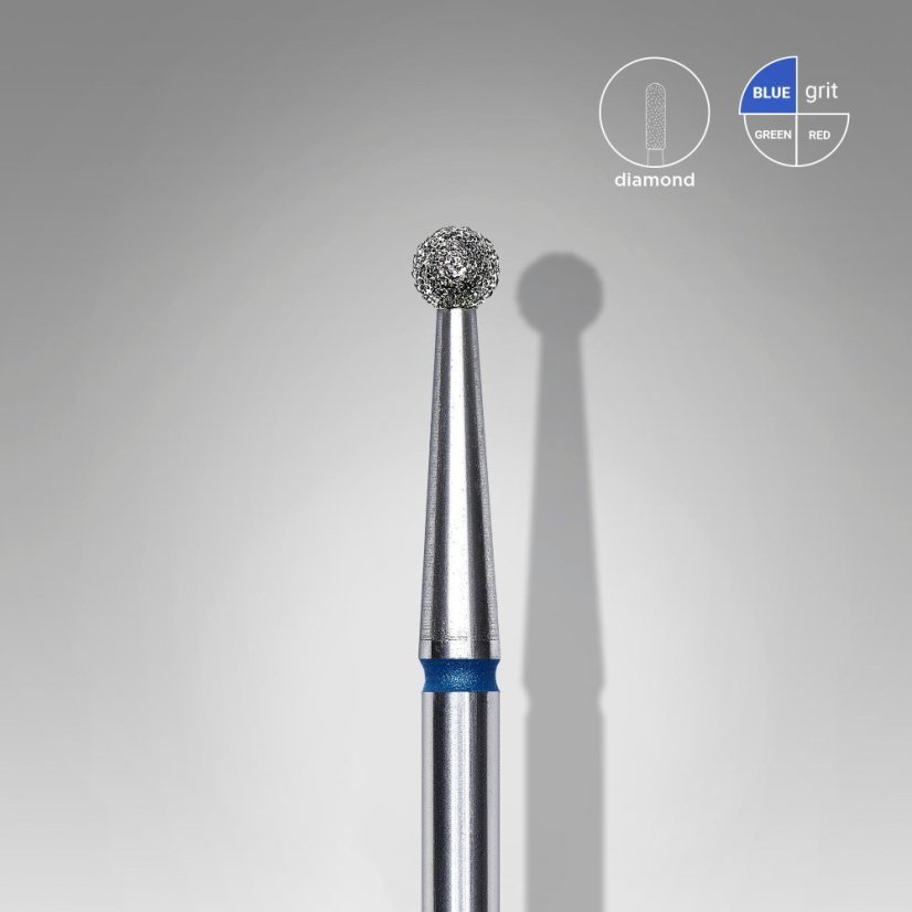 STALEKS Diamantová fréza "Kulička" - modrá FA01B025, 2,5 mm
