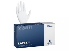 Перчатки латексные LATEX FIT, 100 шт, припудренные, белые, 3,5 г, размер S
