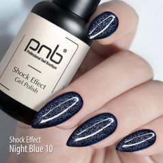 PNB Reflexní gel lak na nehty, 10 Night Blue, 8ml